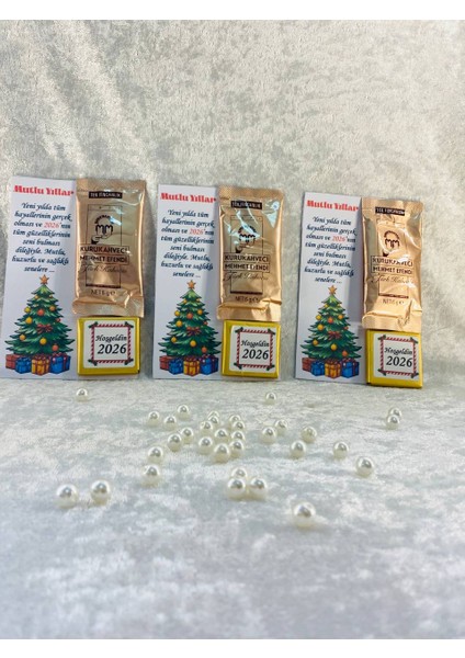 Hoşgeldin 2026 Yeni Yıl Yılbaşı Hediyesi, Kahve ve Çikolata Kart Set modelleri