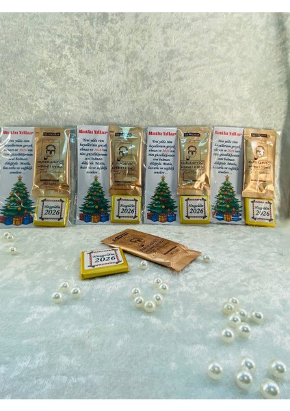 Hoşgeldin 2026 Yeni Yıl Yılbaşı Hediyesi, Kahve ve Çikolata Kart Set indirimleri