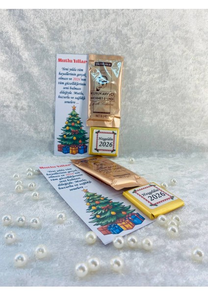 Hoşgeldin 2026 Yeni Yıl Yılbaşı Hediyesi, Kahve ve Çikolata Kart Set