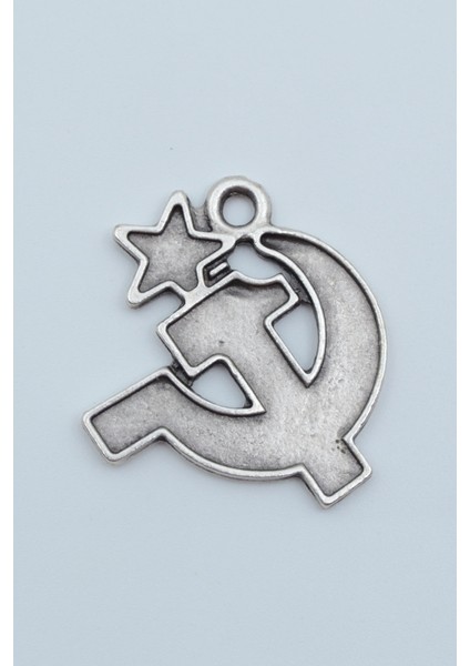 Orak Çekiç Gümüş Kaplama Kolye Ucu