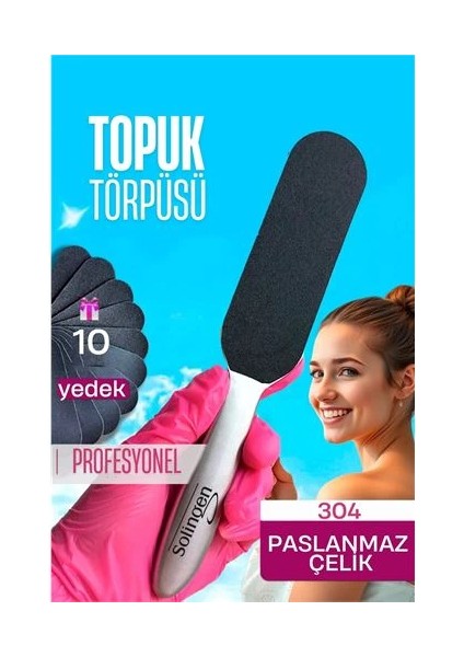 Bfs Çelik Topuk Törpüsü - 10 Yedekli Profesyonel Çelik Topuk Törpüsü Solingen Professional