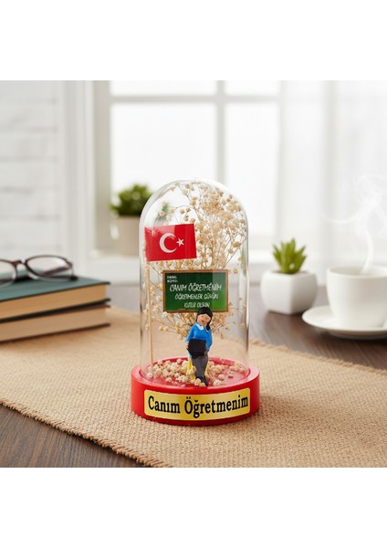 Türk Bayraklı Ters Fanus - Öğretmenler Günü Hediyesi fırsatları