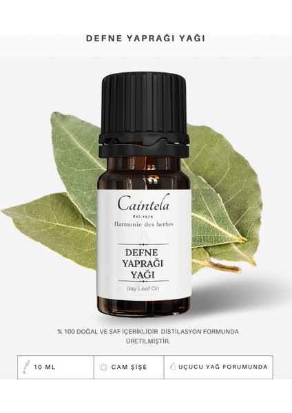 Defne Yaprağı Yağı 10 ml % 100 Doğal ve Saf & Cildinize veya Saçlarınıza Parlaklık Vermeye Yardımcı