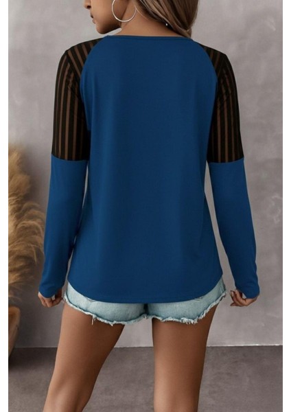 Uzun Kollu Fermuarlı Viskon Bluz - Petrol Yeşili modelleri