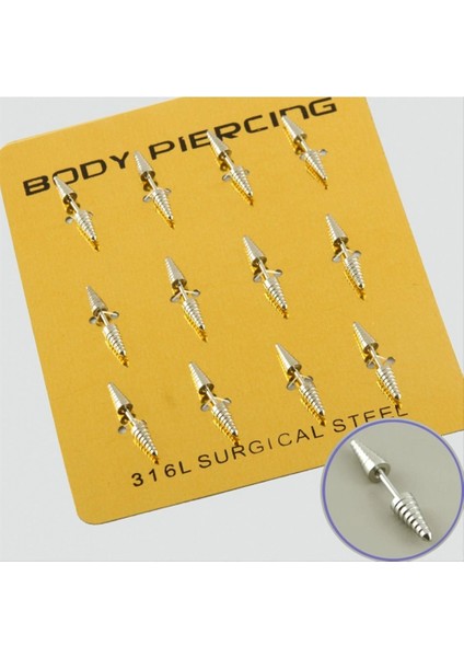 Vidalı Çelik Piercing 1 Adet
