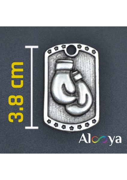 Boks Eldiveni Künye Gümüş Kaplama Kolye Ucu fiyatları