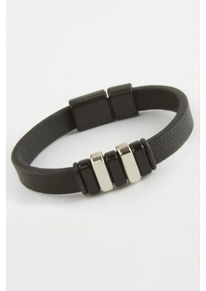 Mıknatıslı Orjinal Deri Bileklik