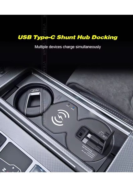 Audi A6 C8 A7 S6 Kablosuz Hızlı Şarj Type-C Çoklu Adaptör fiyatları