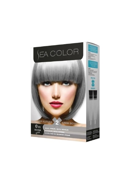 Color Kit Saç Boyası Füme Gri Silver 0.01 4 Adet