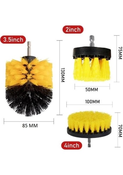 Matkap Ucuna Takılan 3'lü Fırça Temizlik Seti modelleri