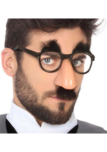 Eğlenceli Kılık Değiştirme Kaş Bıyık Mizah Gözlüğü 9X13 cm fiyatları