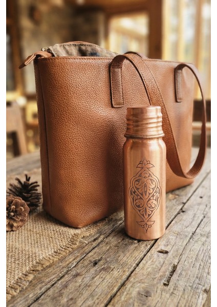 Kızıl Nakış Bakır Matara 500 ml