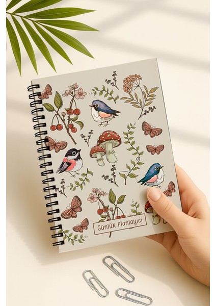 Günlük Planlayıcı A5 Defter, Notlar, Yapılacaklar, Esnek Karton Kapaklı, 100 Günlük, Mantarlı