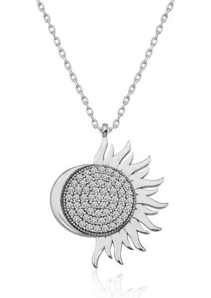 ​925 Ayar Gümüş Mihrimah Kadın Gümüş Kolye T4942 (972972)