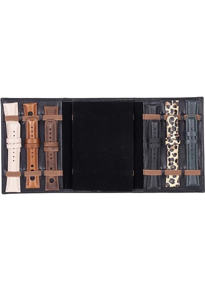 Hakiki Deri, El Yapımı, Saat Kordonu Taşıma Çantası, Kömür Siyah fırsatları