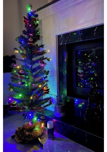 90 cm Yılbaşı Çam Ağacı Seti, LED Işıklı, Süsler ve Kar Spreyi ile Keyifli Yılbaşı modelleri