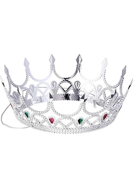 Taşlı Rönesans Kraliyet Gümüş Renk Kraliçe Tacı fiyatları