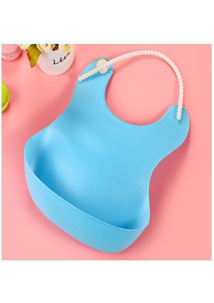 Çocuk Bebek Mama Önlüğü Dökülme Engelleyici Bükülebilir Mavi (5224)