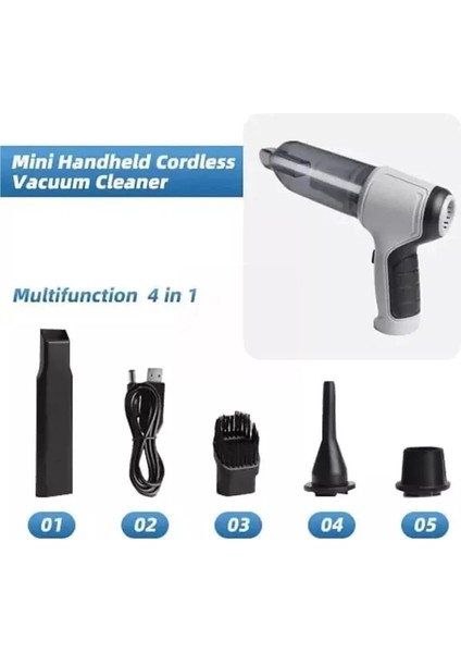 Şarj Edilebilir El Tipi Çok Fonksiyonlu Araç ve Ev Süpürgesi JB-107