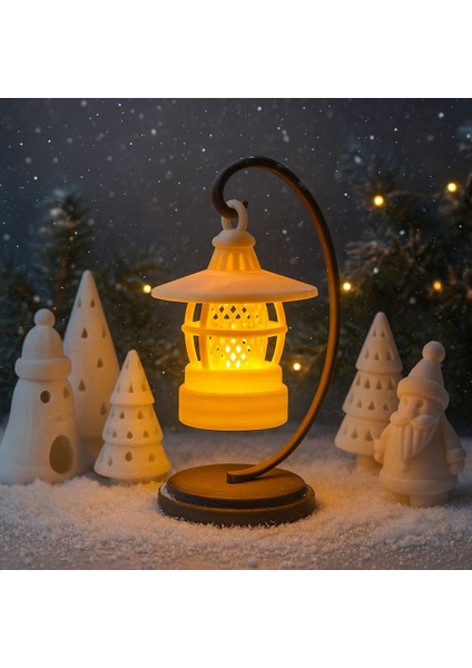 3D Baskı Dekoratif LED Fener Lamba – Gece Lambası – Yılbaşı ve Masa Üstü Dekor