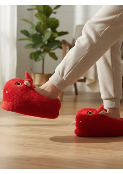 Yüksek Kalite Yumuşak Kaymaz Taban Sevimli Hayvanlar Peluş Ev Pandufu Ev Botu