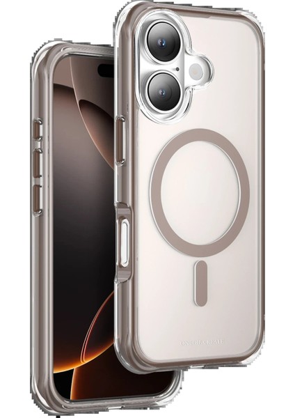 Apple iPhone 16 Hulk Magsafe Kapak - Çöl Titanyum