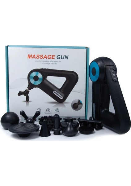 Egonex 12 Başlıklı Profesyonel Masaj Tabancası Çok Fonksiyonlu modelleri