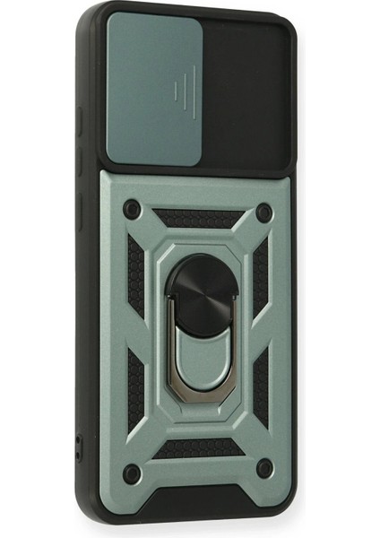 Samsung Galaxy A03S Kılıf Pars Lens Yüzüklü Silikon - Yeşil fiyatları