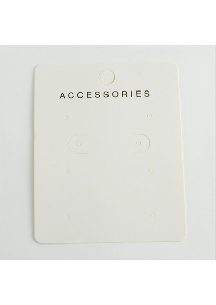 6 Delikli Beyaz Lüx Küpe Kartı