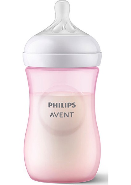 Doğal Tepkili Pp Pembe Biberon 260ML 3-6 Ay (4 Adet)
