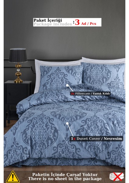 Mature Mavi Nevresim Seti Çift Kişilik Hitit (Kombin) fırsatları