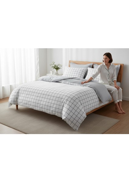 Çift Kişilik Nevresim Seti Mature Artus Gri fırsatları