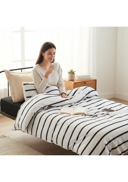 Nevresim Takımı Tek Kişilik Funny Kahve Kolay Ütülenir