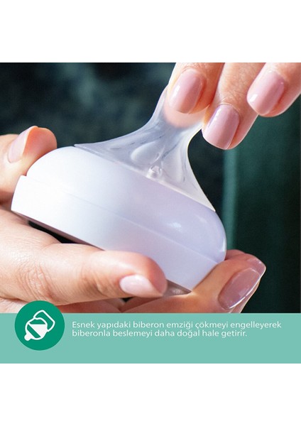 Doğal Tepkili Cam Biberon 240ML 3-6 Ay (5 Adet) modelleri