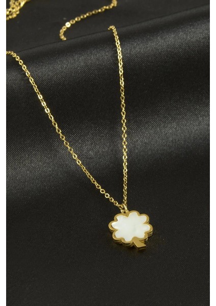 Yonca Sedef Lüks Çelik Kolye