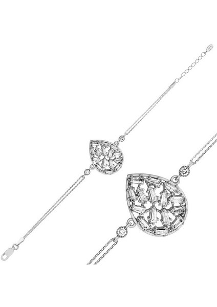 925 Ayar Gümüş Su Damlası Bileklik BR0460605 (972972)