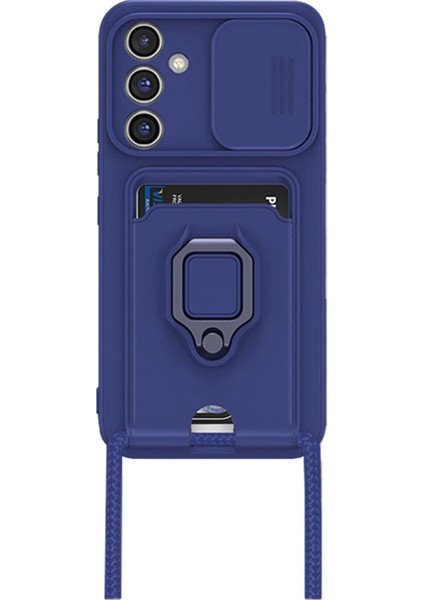 Ieg Samsung Galaxy A25 5g Kılıf Zuma Kartvizitli Yüzüklü Silikon - Lacivert