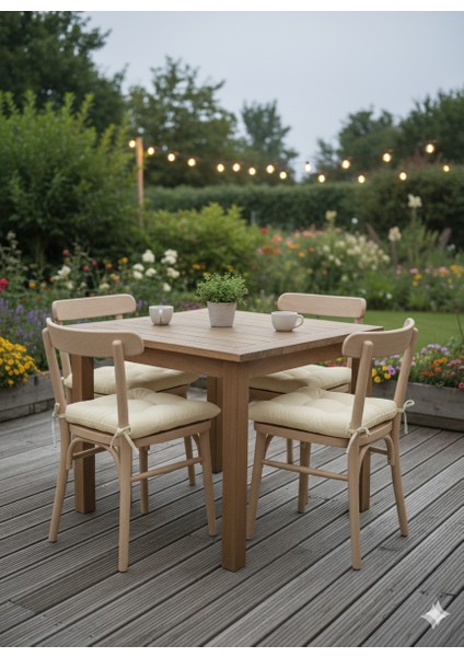 40X40 cm Bağcıklı Sandalye Minderi - Dekoratif Yumuşak Mutfak, Bahçe ve Balkon Minderi fırsatları