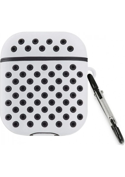 Airpods 2 (2.nesil) Spor Delikli Kılıf - Gri-Siyah