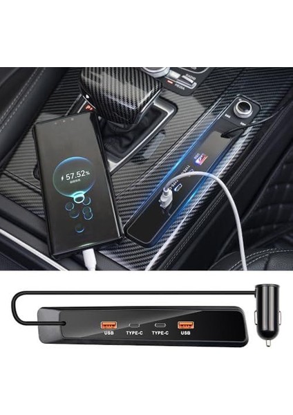Audi Q5 Sportback USB Type-C Hızlı Şarj Hub 2018-2024 modelleri