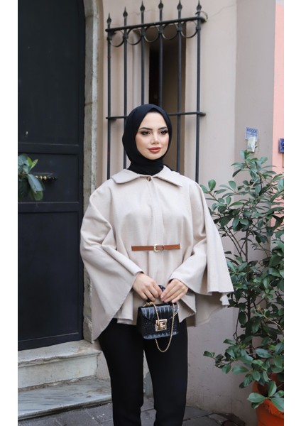 Kemerli Kaşe Pelerin modelleri