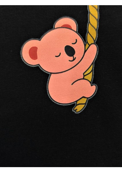 Sevimli Firari Ayıcıklar Baskılı Pamuklu Unısex Uzun Kollu Çocuk Tişört (Sweatshirt)