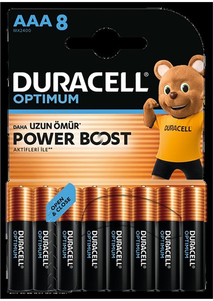 Optimum Powerboost Aaa Ince Kalem Pil 8'li 4 Adet