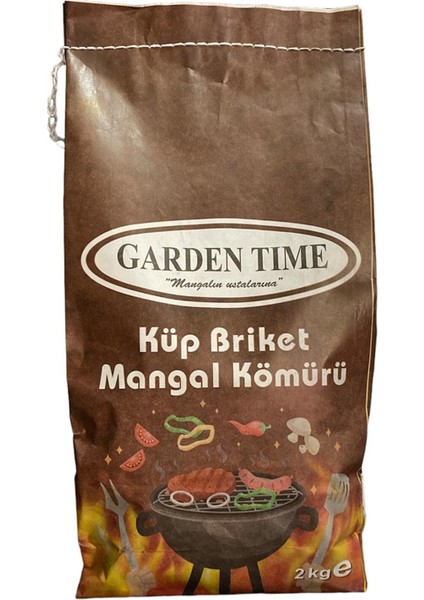 Premium Küp Briket Kömür 2kg 4 Adet