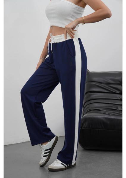 Şeritli Garnili Pantolon Lacivert fırsatları