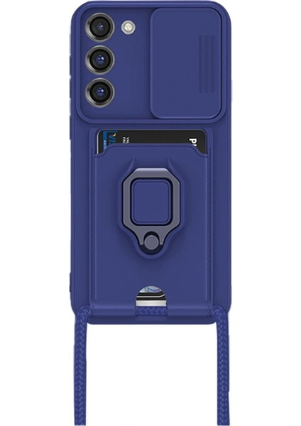 Samsung Galaxy S23 Plus Kılıf Zuma Kartvizitli Yüzüklü Silikon - Lacivert fiyatları