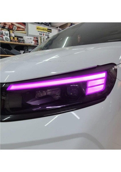 Opel Combo Gündüz Farı Sticker Seti Mor 2024-