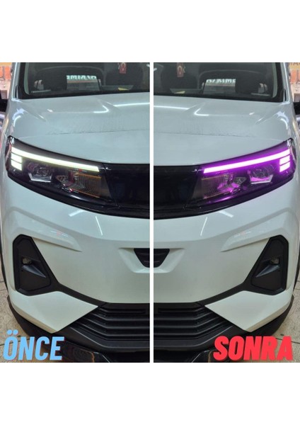 Opel Combo Gündüz Farı Sticker Seti Mor 2024- modelleri