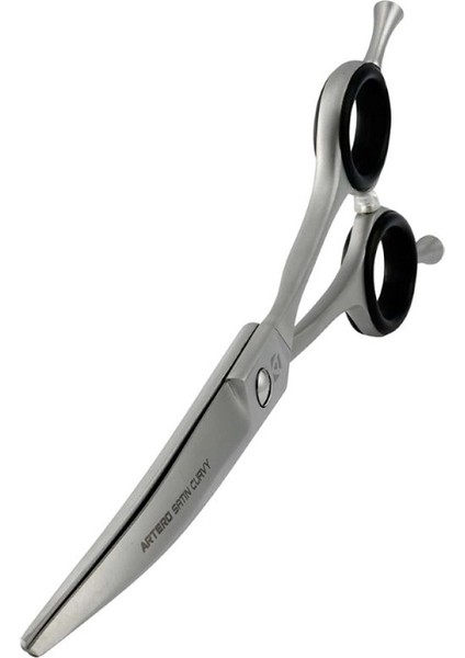 Eğimli Makas Satin Curvy 6,5 Inç: Profesyonel Köpek Kedi Tüy Kesim Makası