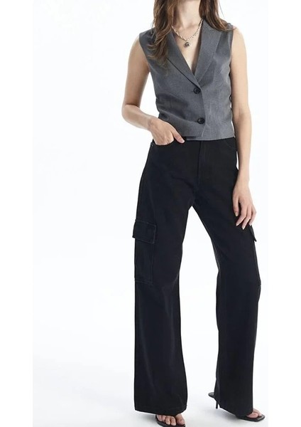 Kargo Cep Jeans Pantolon Siyah fiyatları